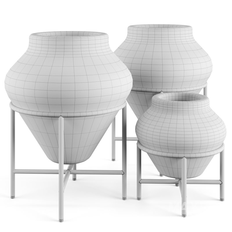 Geometric Urn Planter Pot by WestELM - Image 1