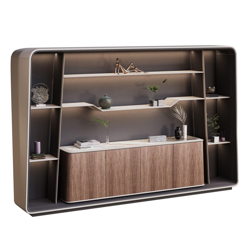Office luxury bookcase cabinet H09 - Image 1