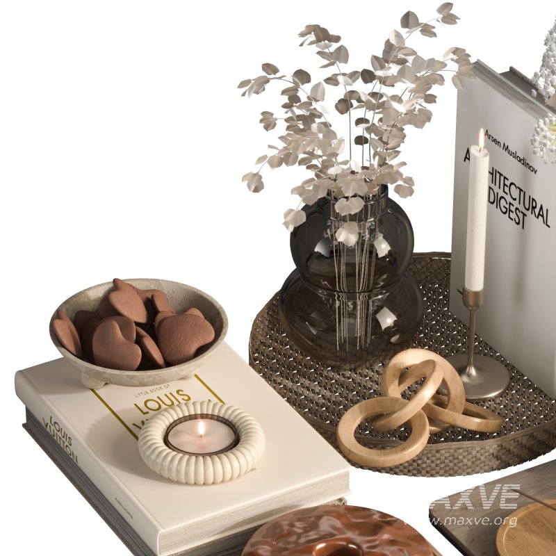 Decorative Set with Apples and Flowers 03 - Image 3