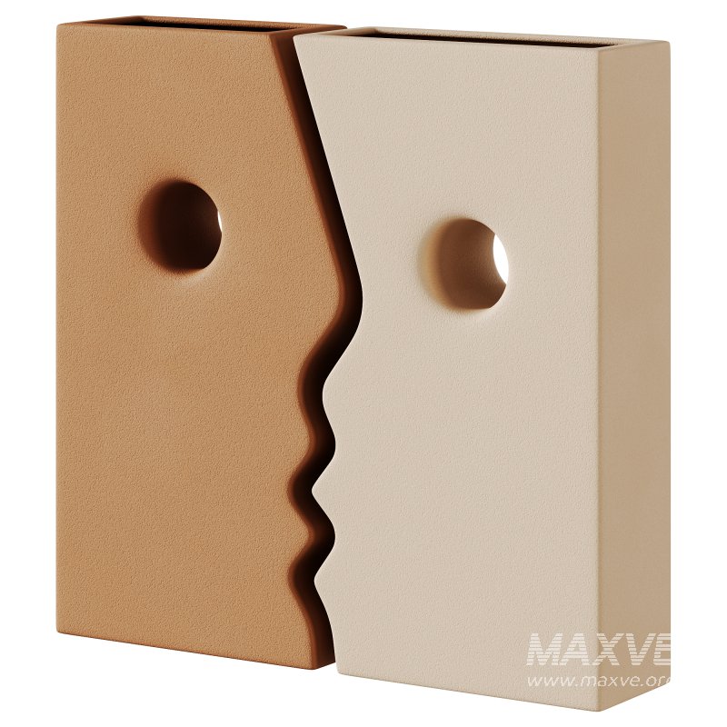 Ceramic Vase Portrait Twins By The Feelter - Image 2