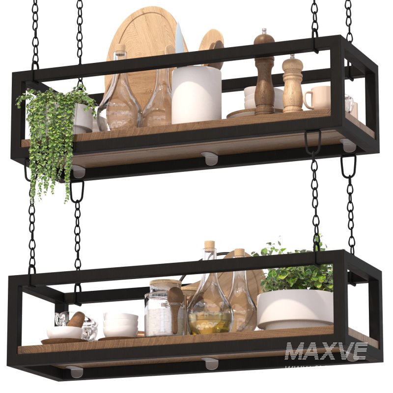 Hanging Cube Floating Shelves Ceiling - Image 6