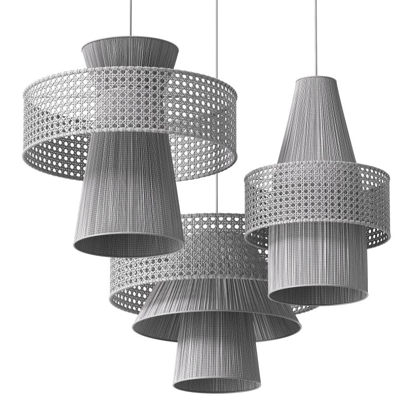 Raffia Multicolor Pendant Lamps - Image 6