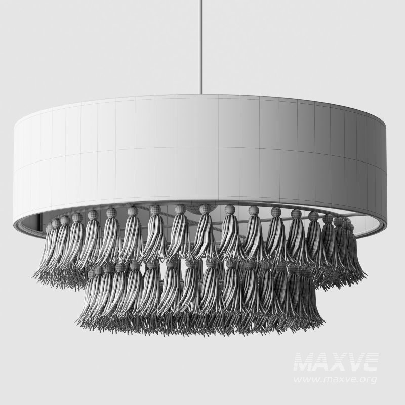 : Sabi Fabric Ceiling Chandelier - Image 1