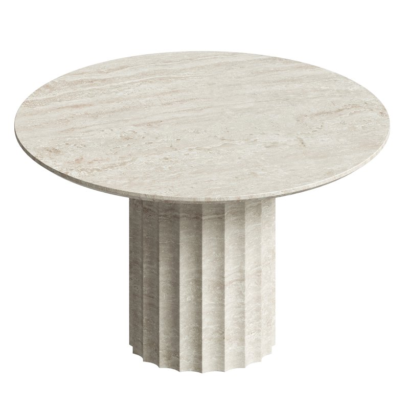 Danae Round Stone Dining Table - Image 6