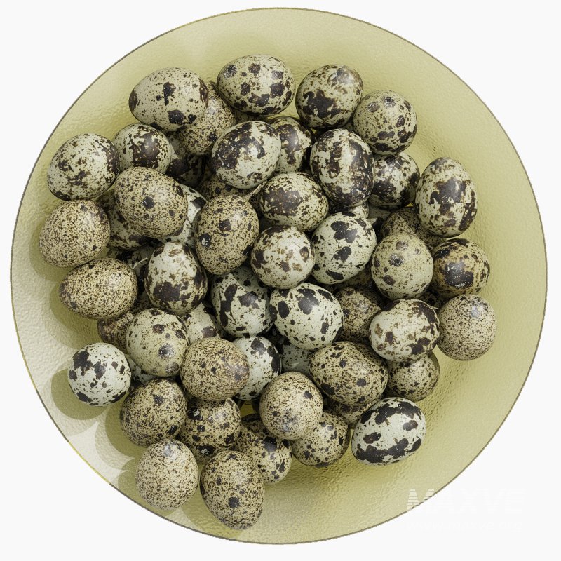 Low Glass Bowl Centerpiece with Qauil eggs - Image 2