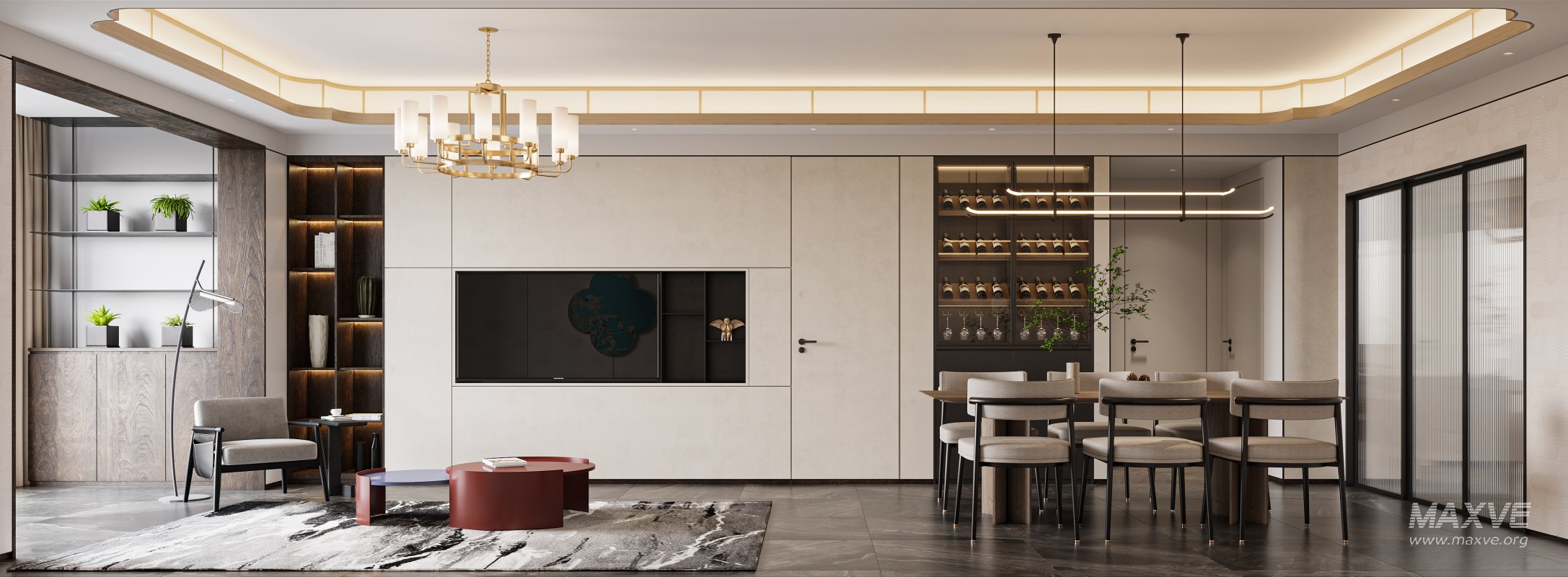 Chinese Living Room Dining Room - Image 3