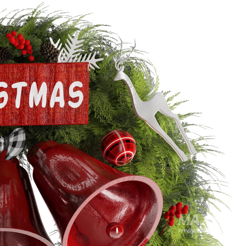 Bell and deer Wearth Christmas Decor - Image 4