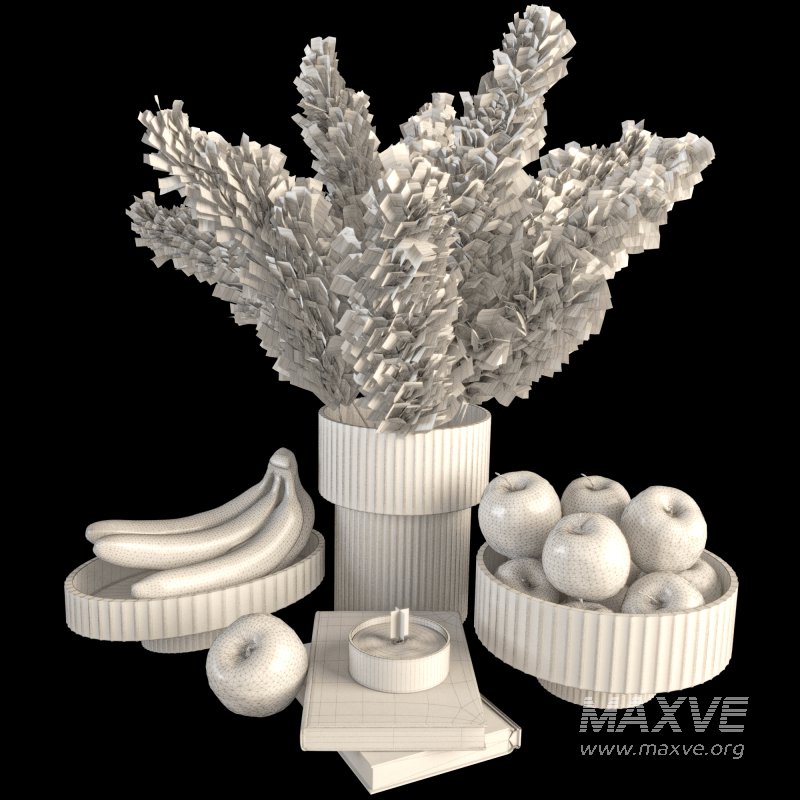 Decorative Set with Fruits and Flowers 04 - Image 5