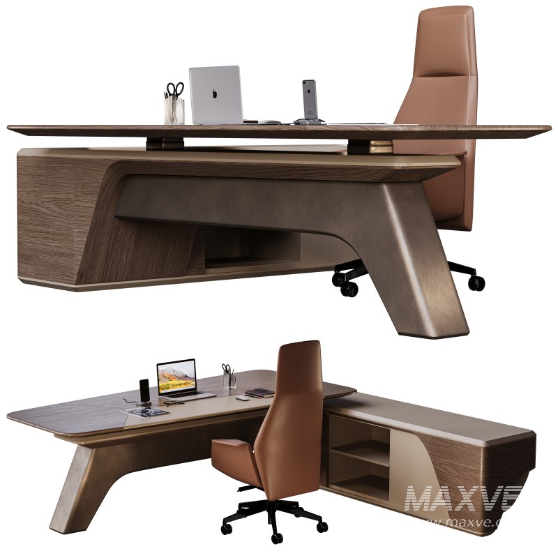 High Tech Executive Office Desk W-2428 - Image 2