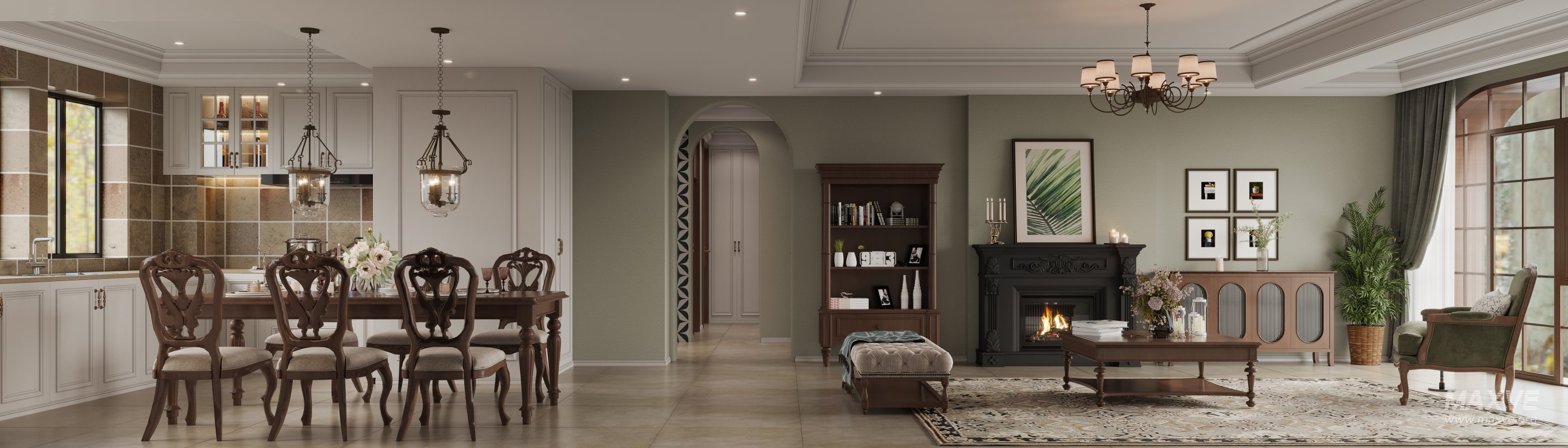 American Living Room Dining Room - Image 1