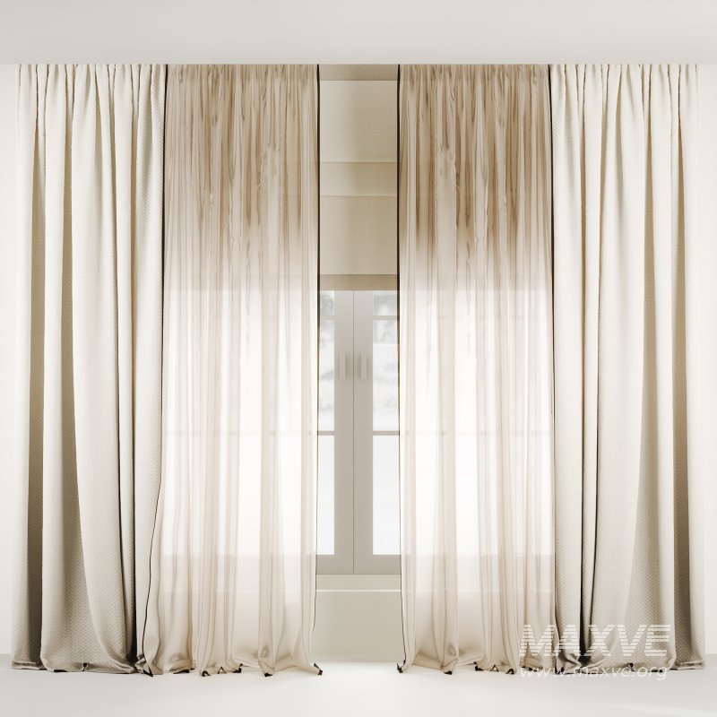 Silk and Cotton Curtain Set 69 - Image 1