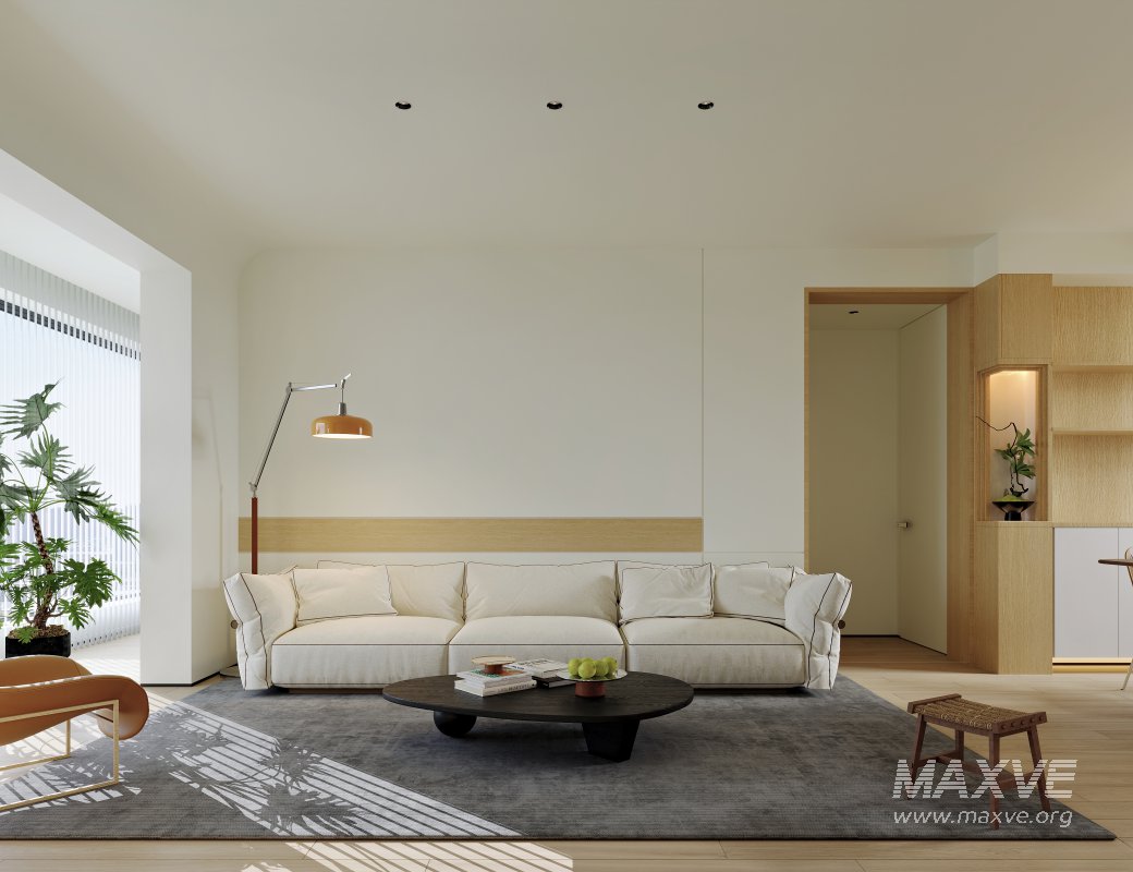 Modern living room and dining room interior scene - Image 6