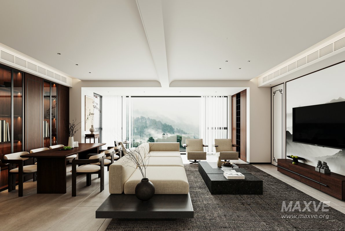 Chinese Living Room Dining Room - Image 1