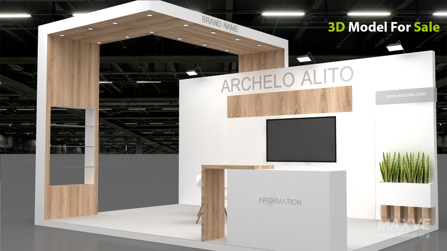 3d exhibition booth stand - Image 1