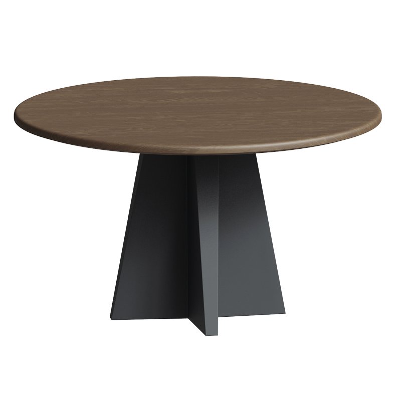 Jacob Round Dining Table with Vertex Base in Flax - Image 4