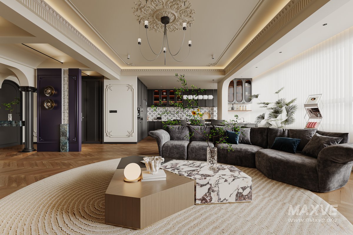 Luxurious living room and dining room kitchen - Image 8