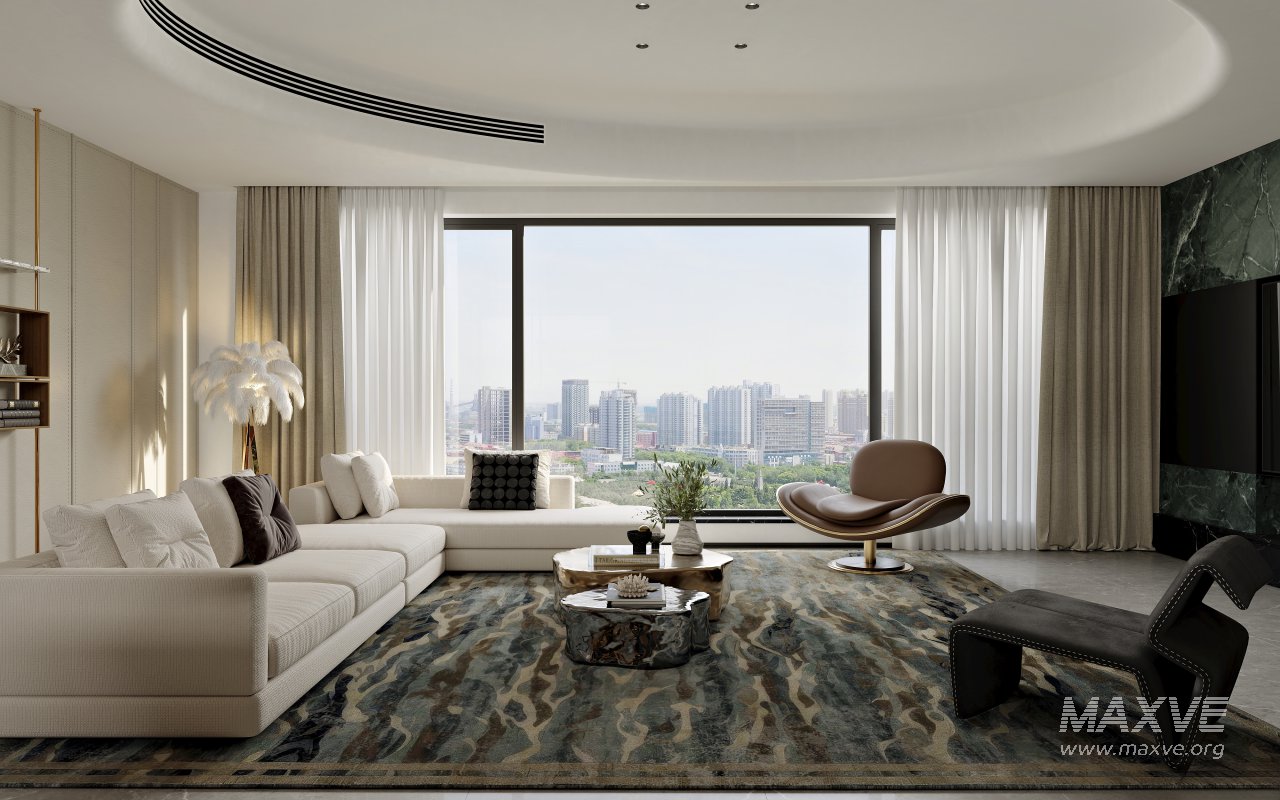 Luxurious living room and dining room - Image 1