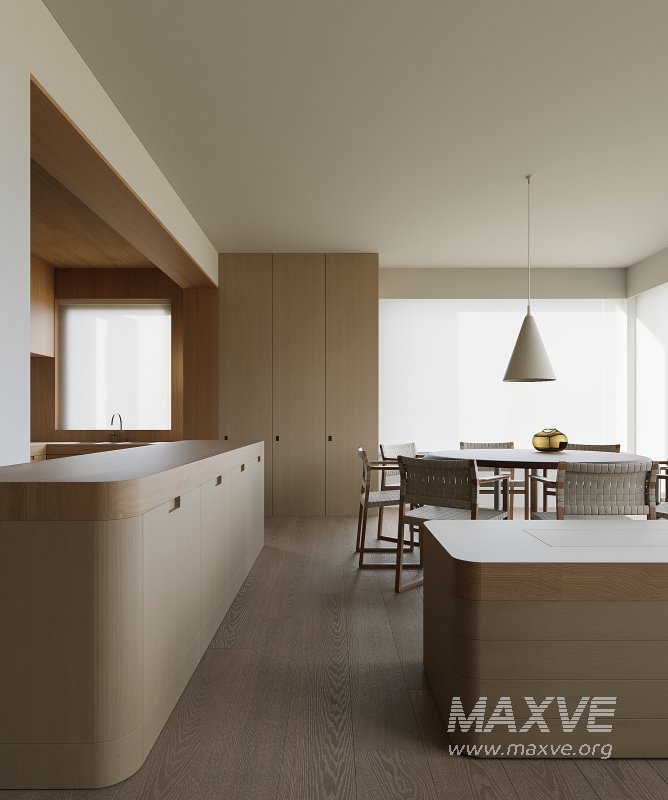 Modern living room and dining room interior scene - Image 3