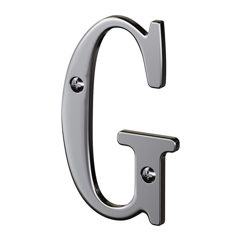 Letter G House Letters Solid Bright Brass - Image 4