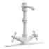 Kitchen Faucet Vintage White Cross 2 Handles Single Hole - Thumbnail 4