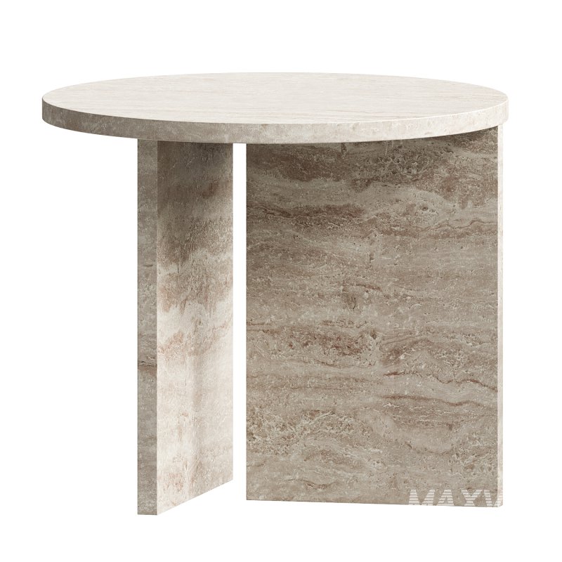 Lebanto Kyushu White Carrara Side Table - Image 3
