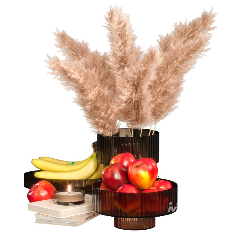 Decorative Set with Fruits and Flowers 04 - Image 2