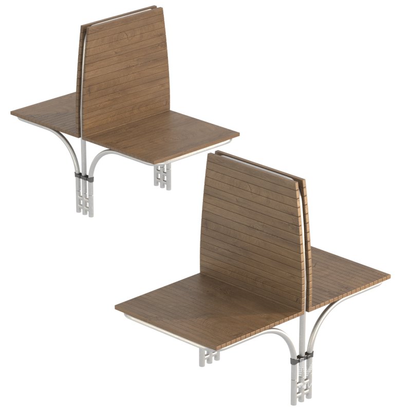 Linear Garden Bench Set - Image 1