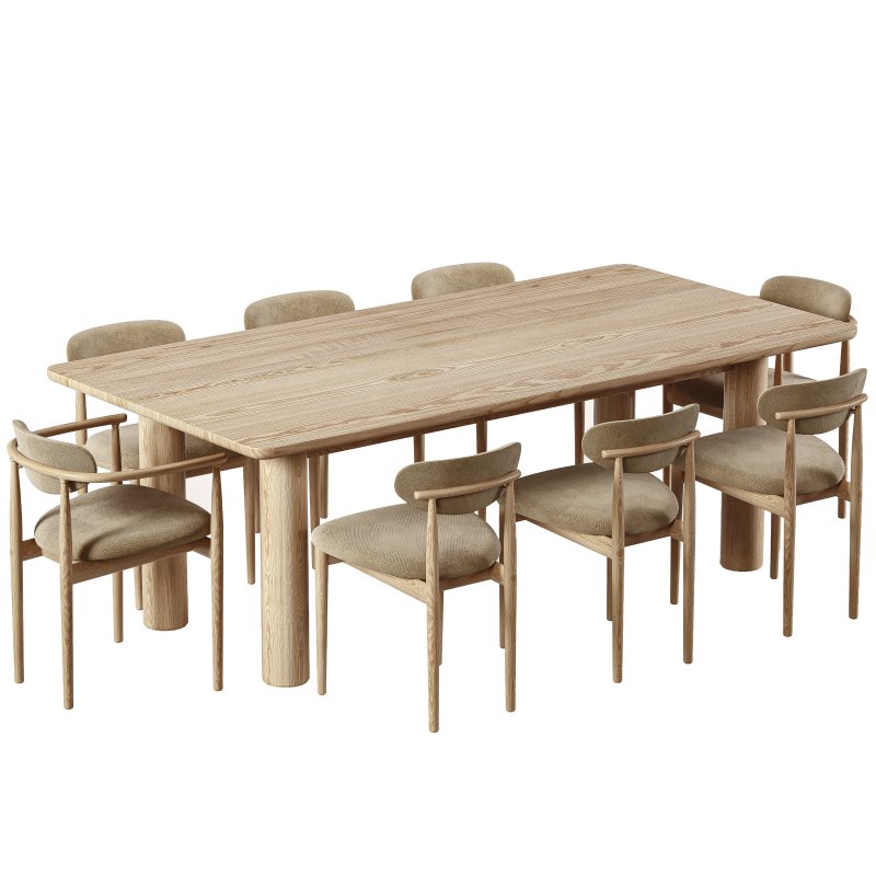 Edison Dining Chair and Branton Extendable Dining Table - Image 2