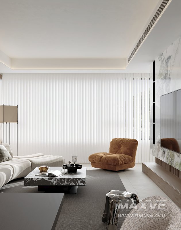 Modern living room and dining room interior scene - Image 5