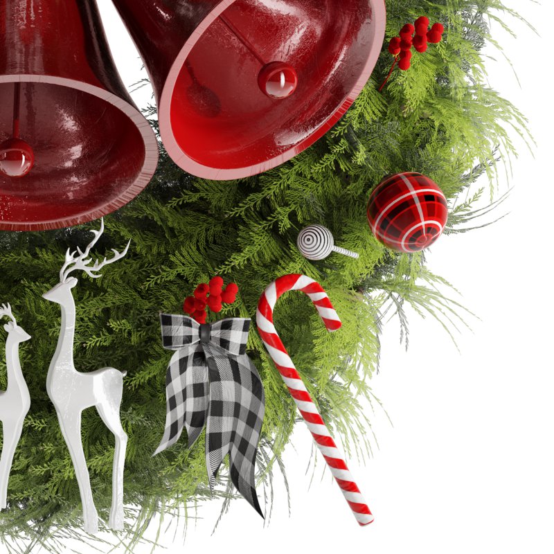 Bell and deer Wearth Christmas Decor - Image 5