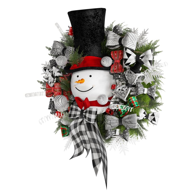 Snowman Wearth Christmas Decor - Image 2