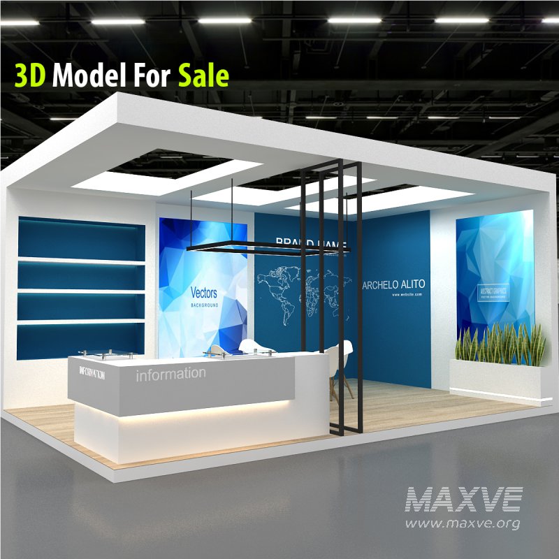 3d model stand booth - Image 1