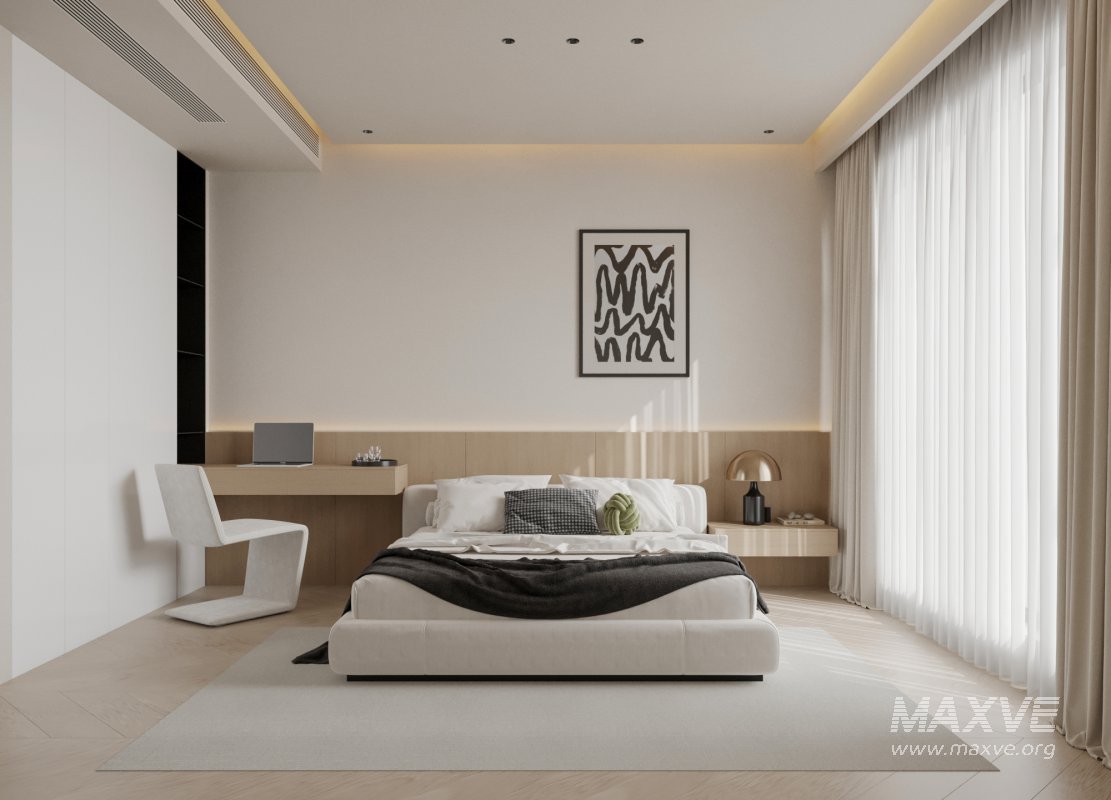 Modern bedroom and bathroom - Image 1