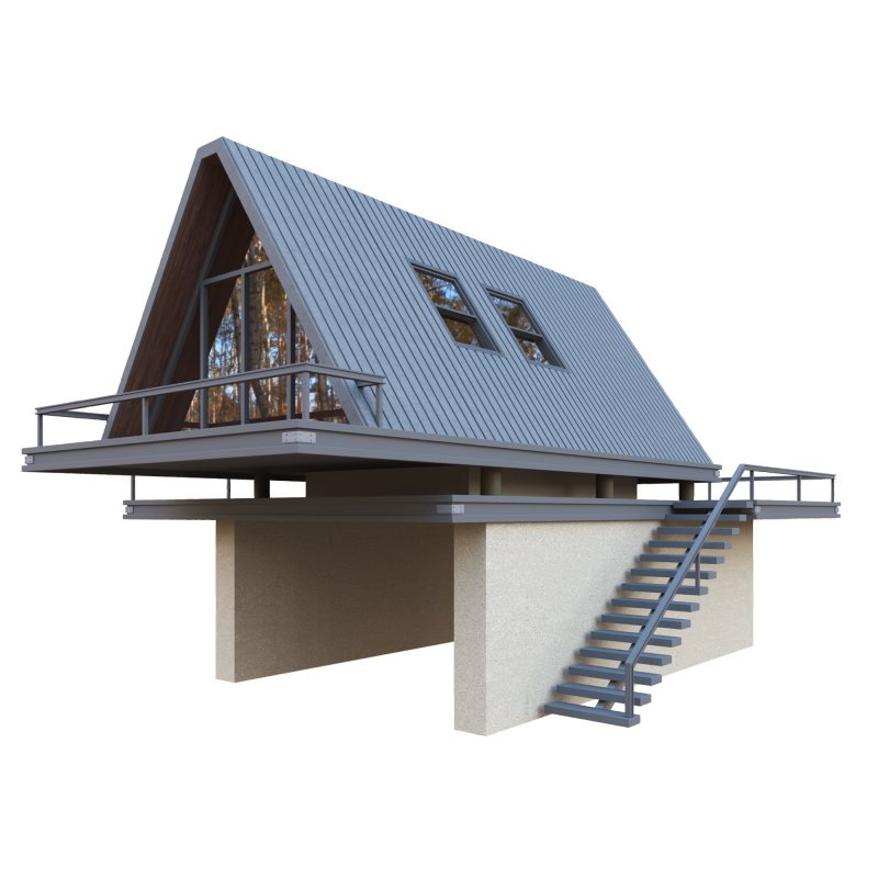 House Cabin home Villa Modern 3d model - Image 2