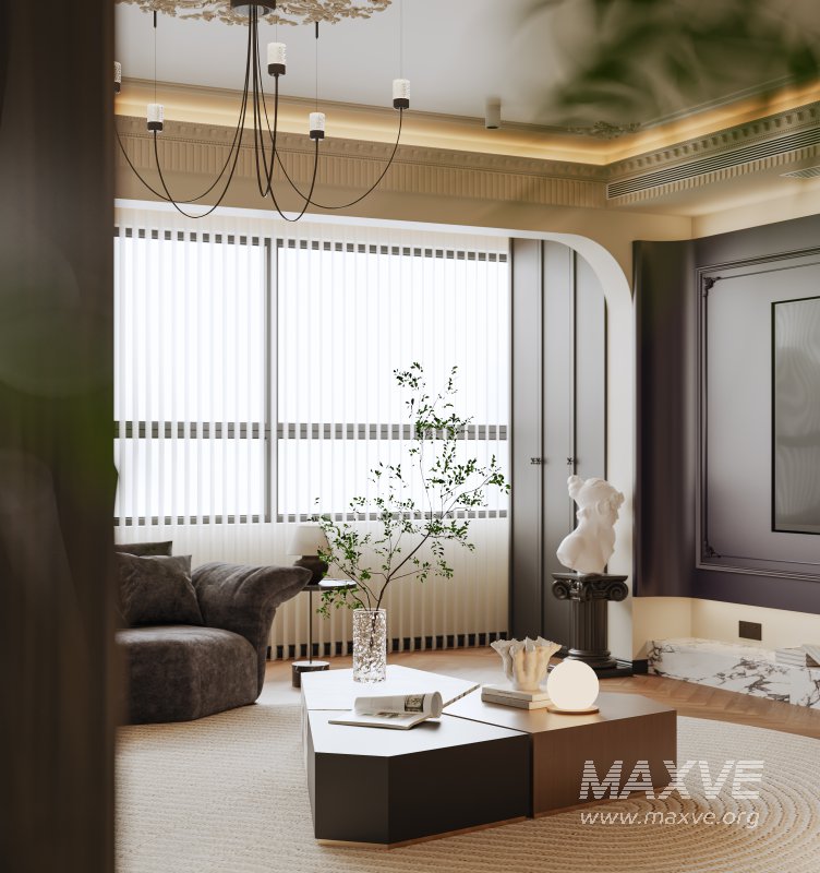 Luxurious living room and dining room kitchen - Image 3