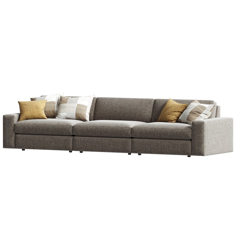 Kipton Wide Arm Three Piece Modular Sofa - Image 1