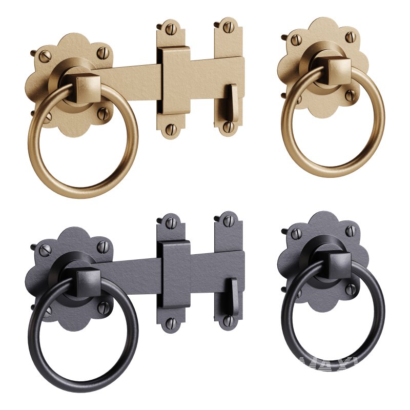 Black Gate Latch Wrought Iron Fence Door - Image 1