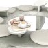 Round concrete bench for street cafe - Thumbnail 5