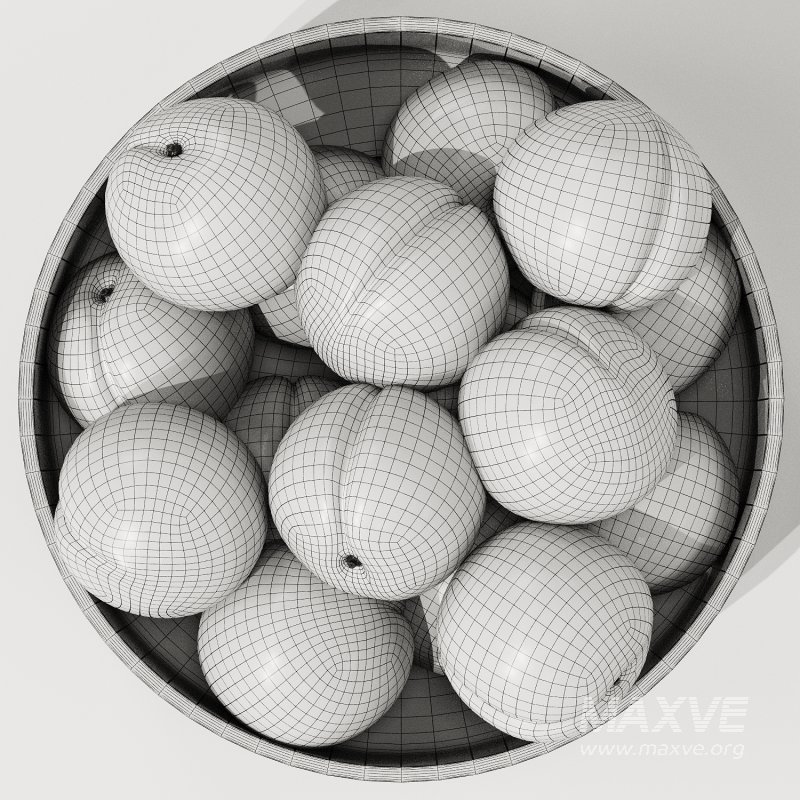 Glass Bowl Centerpiece with Peachs - Image 4