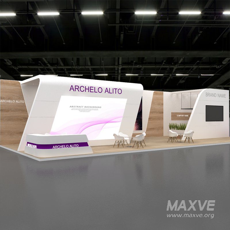 exhibition booth stand 3d Model - Image 9