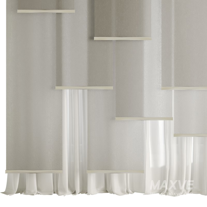 Silk and Panel curtain 034 - Image 1
