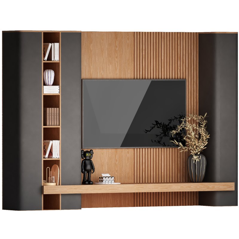 tv wall with modern and minimalist style1 - Image 1