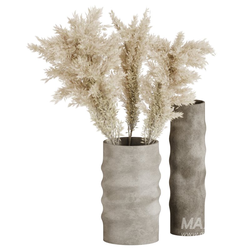 Minimal Pampas Bouquet in Pottery vase - Image 2