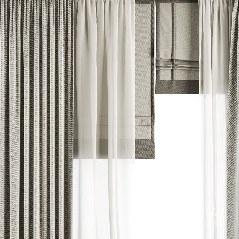 Silk and Cotton Curtain 041 - Image 1