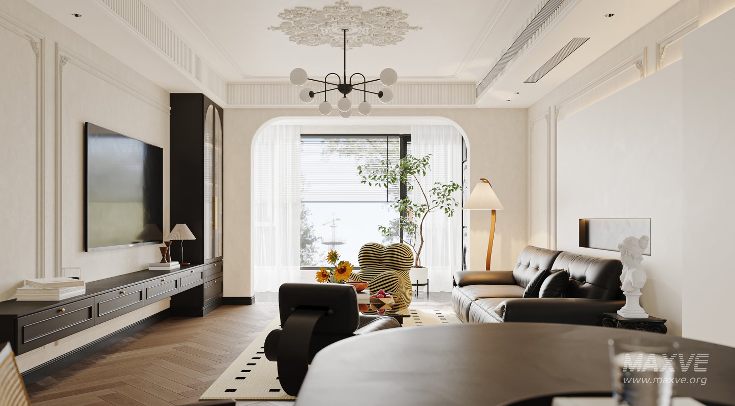 Luxurious living room and dining room - Image 1