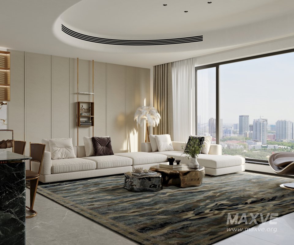 Luxurious living room and dining room - Image 5