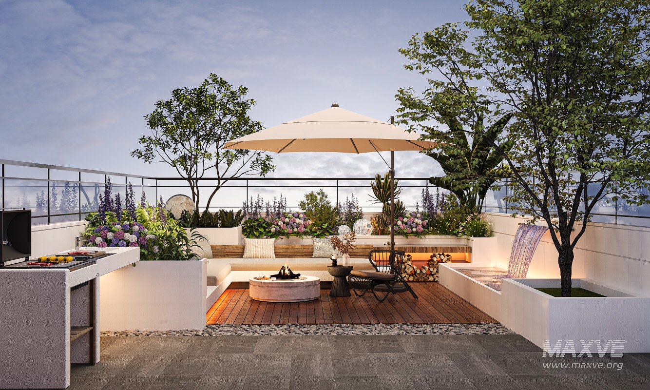 Modern garden balcony - Image 1