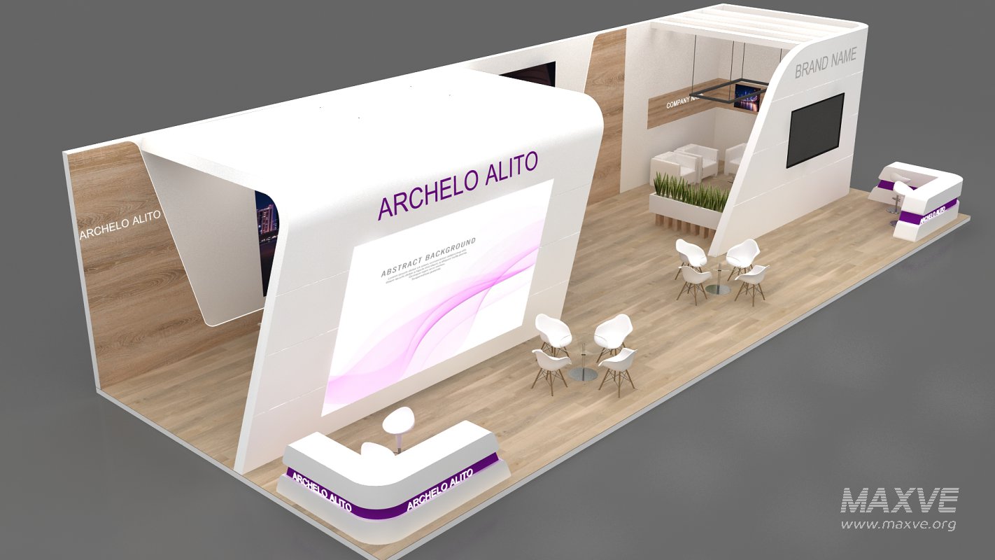 exhibition booth stand 3d Model - Image 4