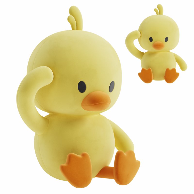 Cute Little Yellow Duck Plush Pillow Toy - Image 1