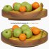 Low Glass Fruit Bowl Centerpiece with Banan Apple Orenges - Thumbnail 1